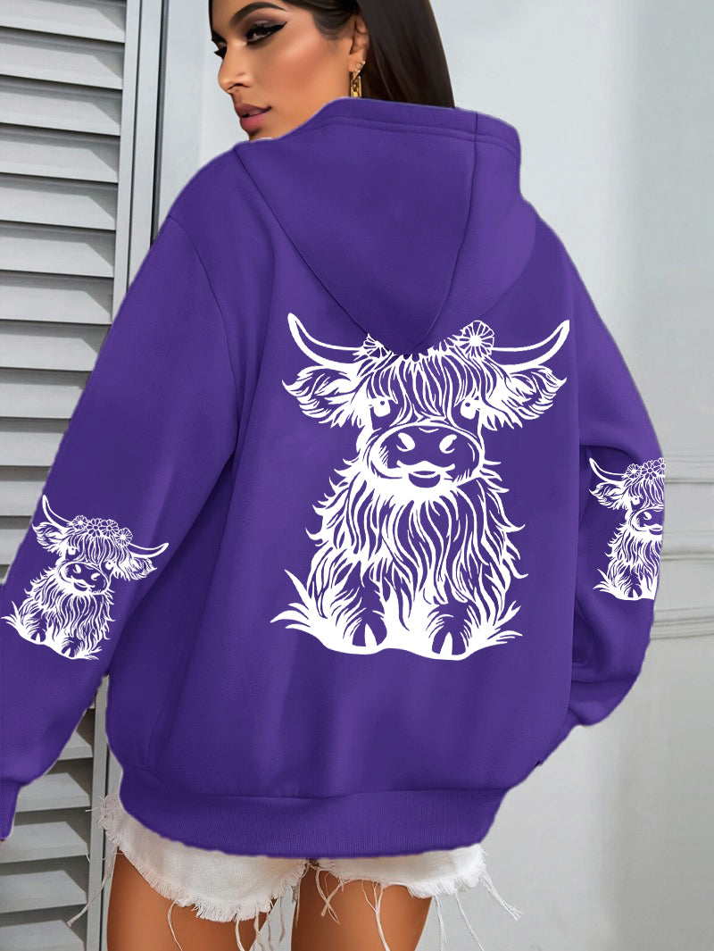 Highland Cow Graphic Hoodie - Truly Yours