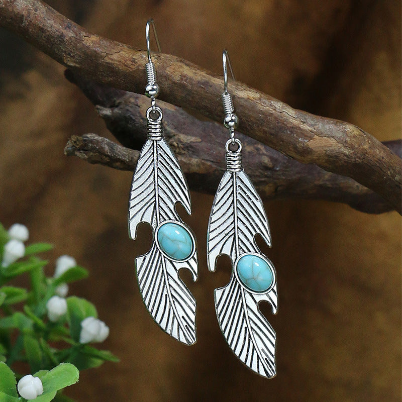 Bohemian Vintage Tibetan Silver Drop Earrings