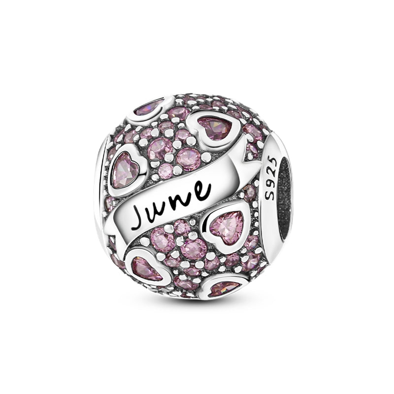 Birthstone Heart Charms - S925 Sterling Silver - Truly Yours