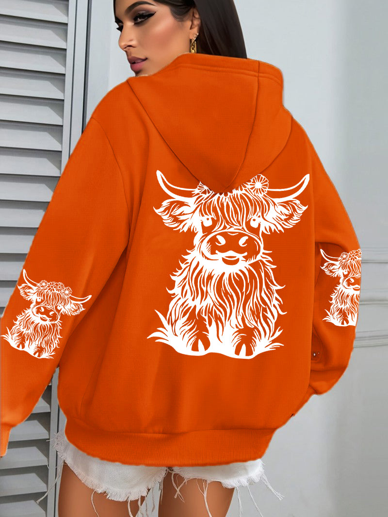 Highland Cow Graphic Hoodie - Truly Yours