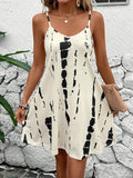 Women’s Cream Abstract Print Strappy Cami Dress - Truly Yours