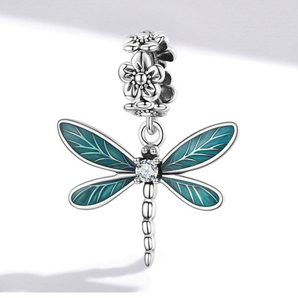 925 Sterling Silver Dragonfly Pendant Charm - Truly Yours