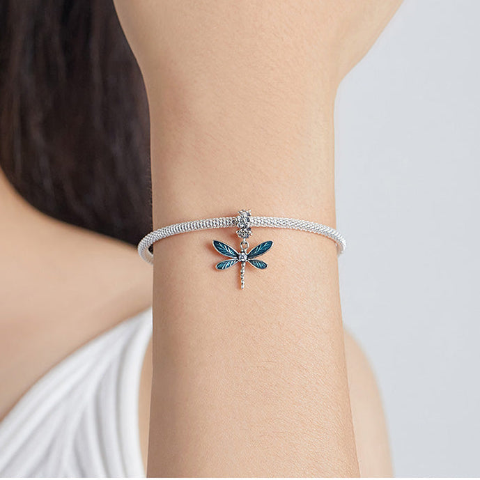 925 Sterling Silver Dragonfly Pendant Charm
