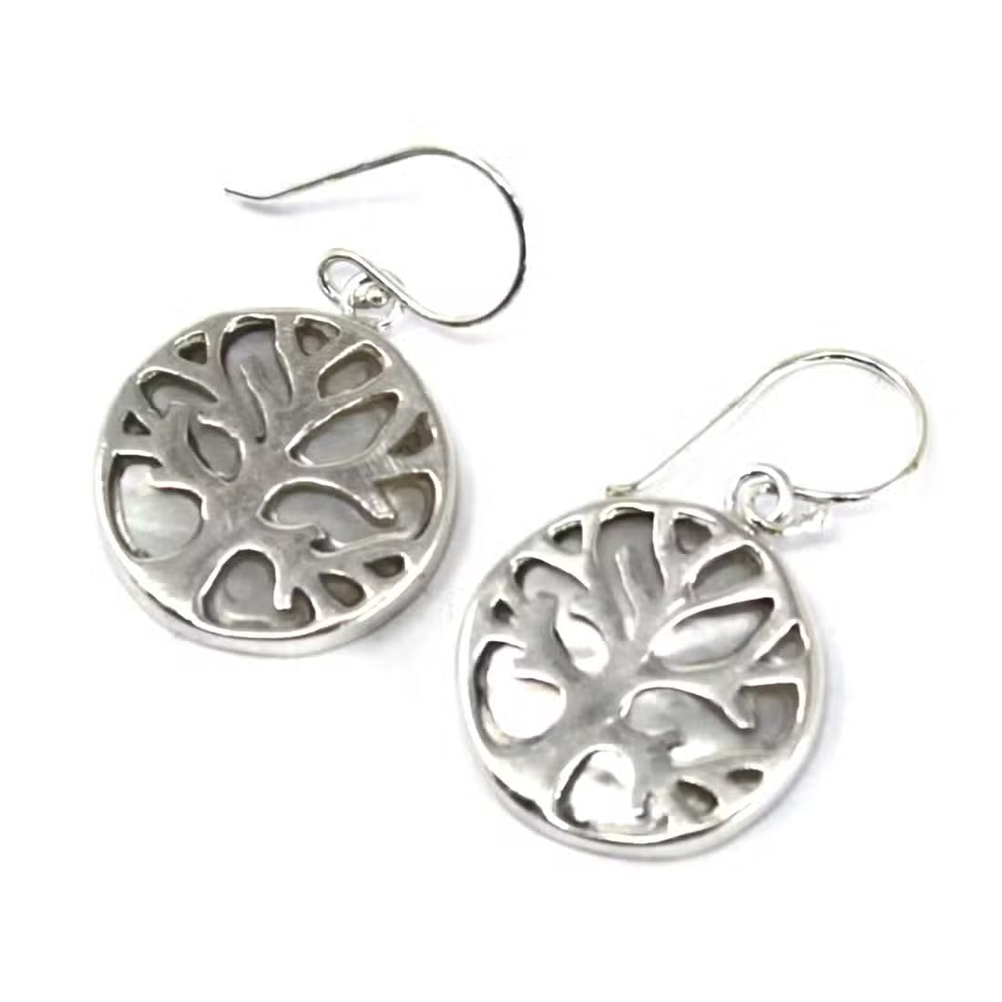 Tree of Life Silver Earrings 15mm - Mother of Pearl - Truly Yours