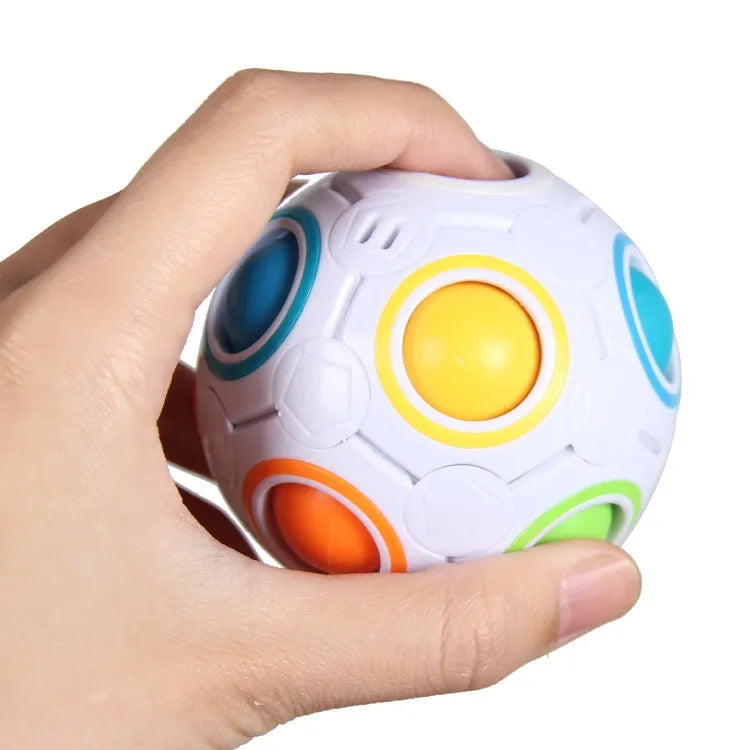 Rainbow Fidget Ball White Sensory