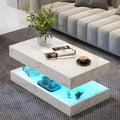 Stylish Marble Effect Coffee Table with LED Lights - Truly Yours