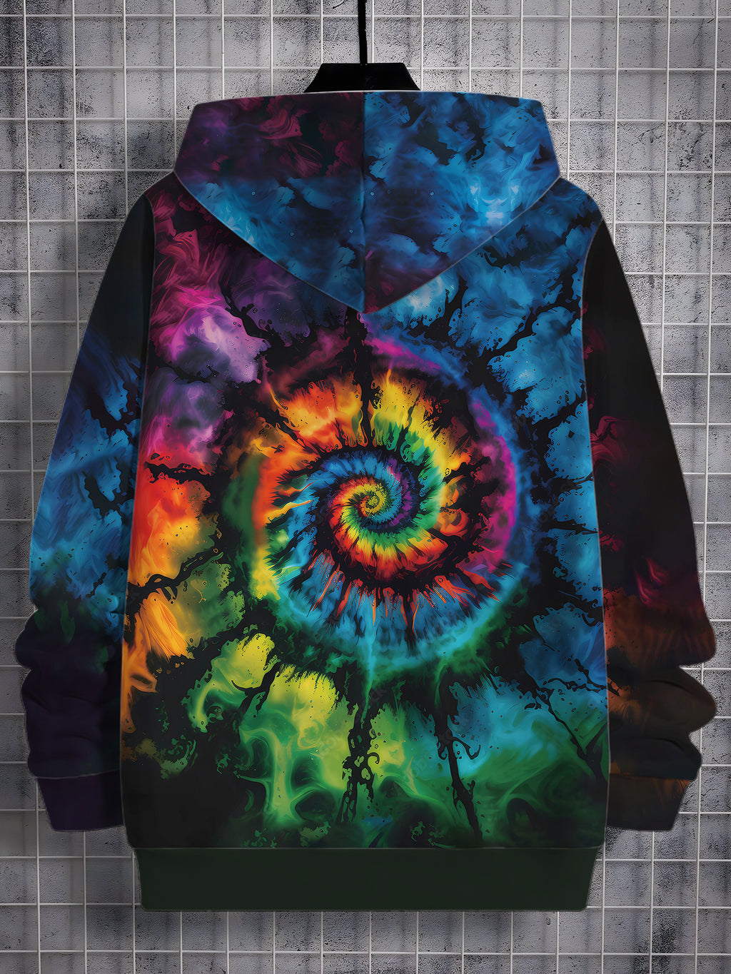 Unisex Rainbow Spiral Tie-Dye Hoodie