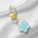 Gold Tone Enamel Flower Bag Charms - 5 Colours