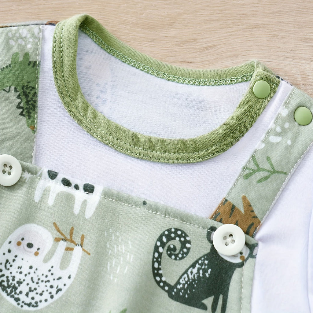 Safari Friends Baby Romper & T-Shirt Set