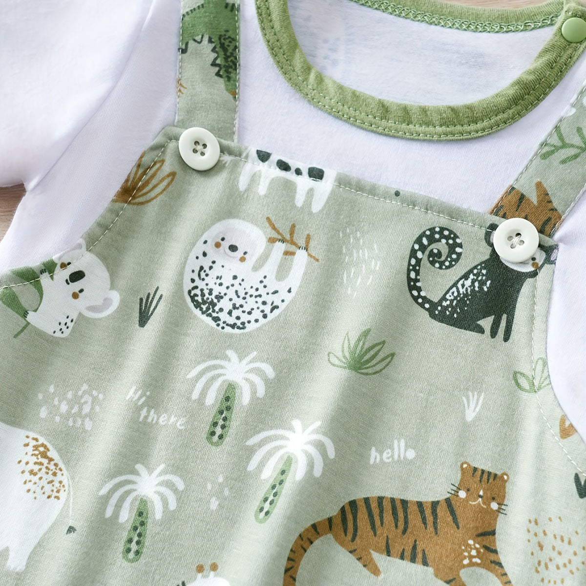 Safari Friends Baby Romper & T-Shirt Set