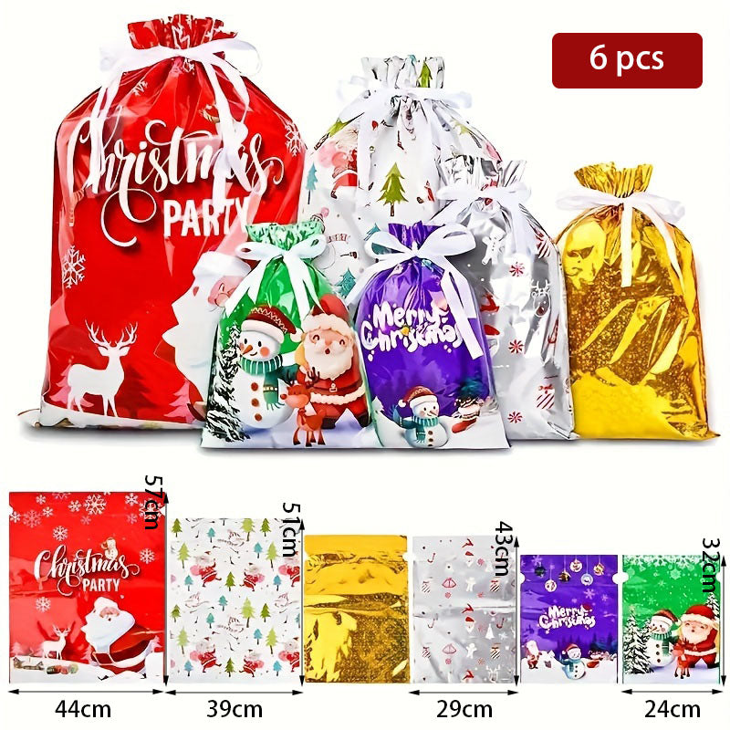 Christmas Gift Bags – 6 Piece Set