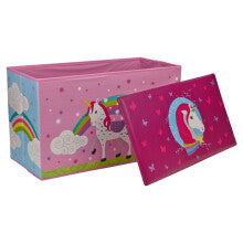 (Unicorn) Kids Toy Storage Chest &amp; Ottoman Bench 60cm,