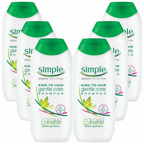 Simple Kind to Hair Gentle Care Shampoo, 6 Pack of 200ml - Truly Yours