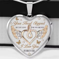 💖 Infinity Heart Angel Wings Memorial Necklace – Forever Love Pendant Gift with Crystal Detail 💖 - Truly Yours
