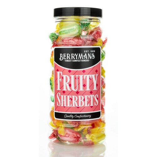 Original Fruit Sherbets Sherbet Fruits Lemons Retro Sweets Gift Jar By Berrymans Sweet Shop - Classic Sweets, Traditional Taste. - Truly Yours