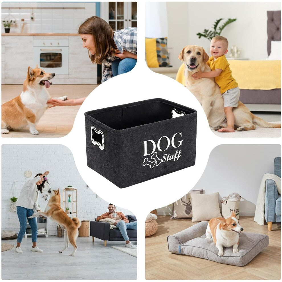 🐾 Dog Toy Storage Basket – Large Pet Toy Organiser Bin with Handles for Dog Accessories & Supplies ✨ - Truly Yours