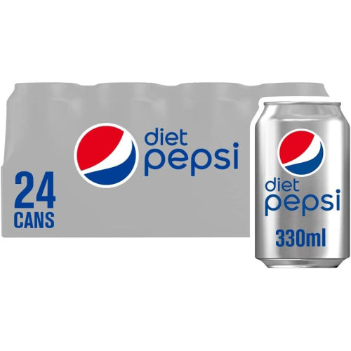 🥤 Diet Pepsi Cola Cans – 24 x 330ml Zero Sugar &amp; Zero Calorie Fizzy Drinks ✨