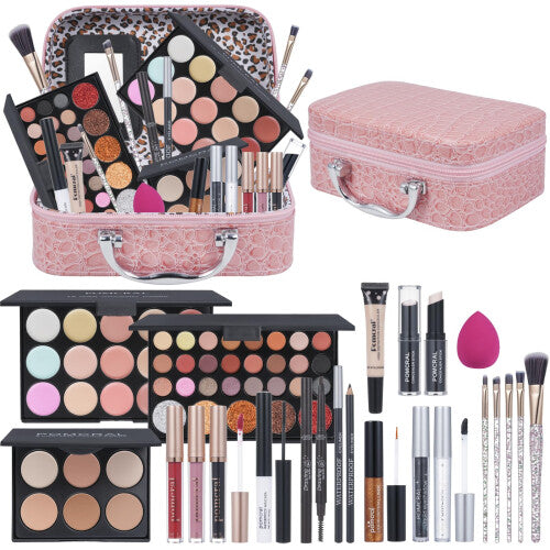 💖 Professional Makeup Kit for Women & Girls – Complete Beauty Set with Eyeshadow Palettes, Brushes & Makeup Case ✨