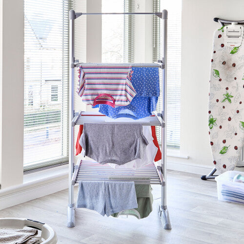 ✨ Neo 3 Tier Heated Clothes Airer – Foldable Indoor Electric Drying Rack ✨