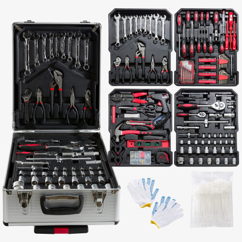 🛠️ AREBOS 1200 Piece Tool Kit – Complete DIY Hand Tools Set with Metal Storage Tool Box ✨