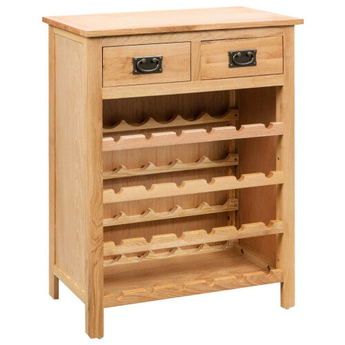 🍷 Solid Oak Wine Cabinet – Wooden Bottle Storage Rack & Drinks Organiser ✨