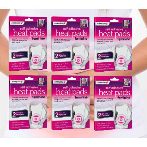 💖 Feminine Heat Pads – 12 Self Adhesive Period Pain Relief Heat Patches ✨