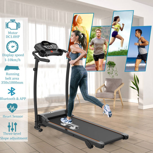 FIT4YOU Folding Electric Treadmill – Motorised Running Fitness Machine Gym MT04 🖤🔥