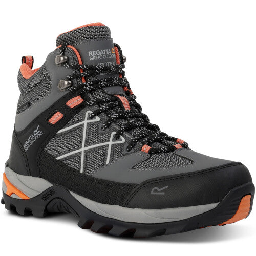 Regatta Women’s Samaris III Waterproof Hiking Boots – Dark Steel Satsuma  sizes 3-7