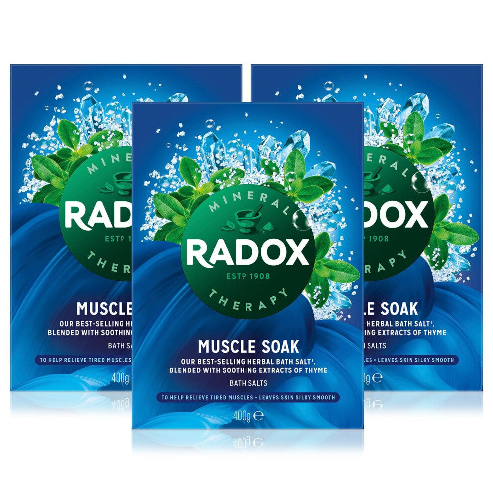✨ Radox Mineral Therapy Muscle Soak Bath Salts – 3 Pack ✨