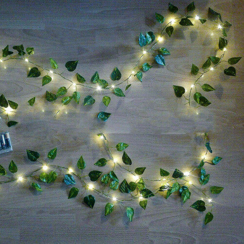 5M Artificial Ivy Garland 50 LED Solar String Lights