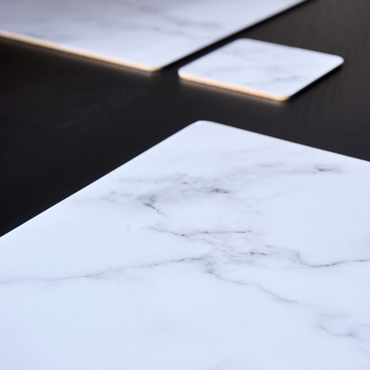 White Marble 4 pcs Placemats & Coasters Set - Truly Yours