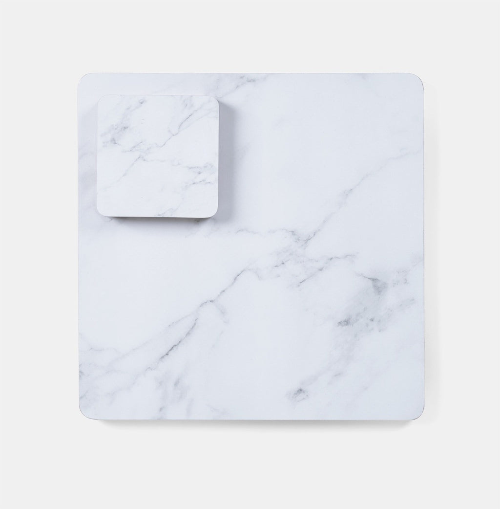 White Marble 4 pcs Placemats & Coasters Set - Truly Yours