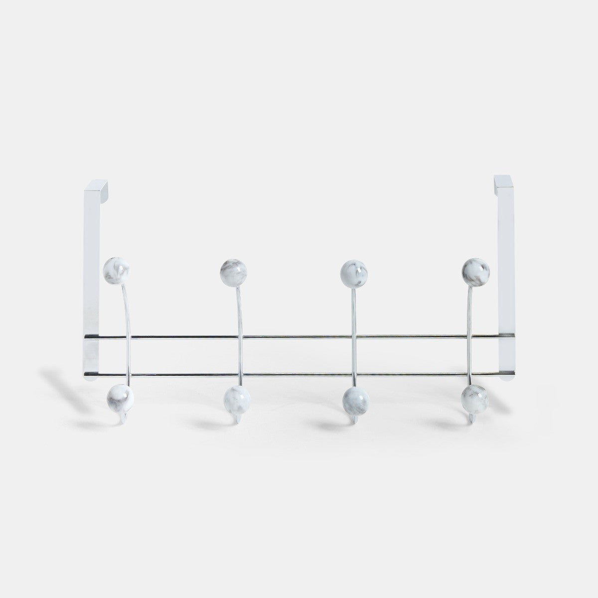 Metal Over Door Hook - White Marble