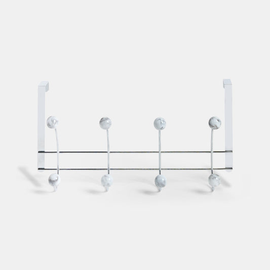 Metal Over Door Hook - White Marble - Truly Yours
