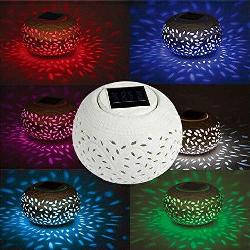 Solarize Colour Changing Ceramic Table Lantern