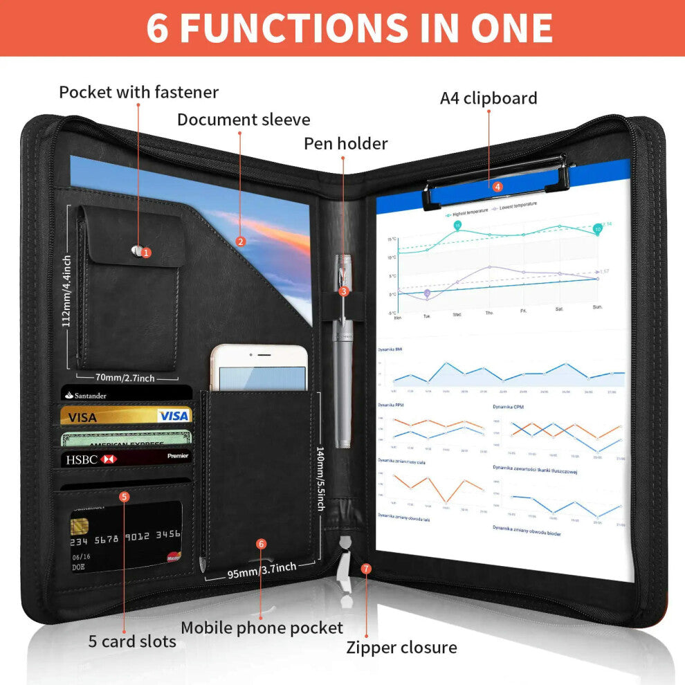 A4 zipped conference folder