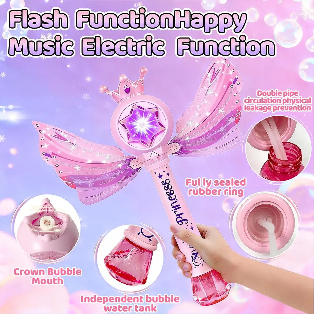 PRINCESS MAGIC BUBBLE WAND