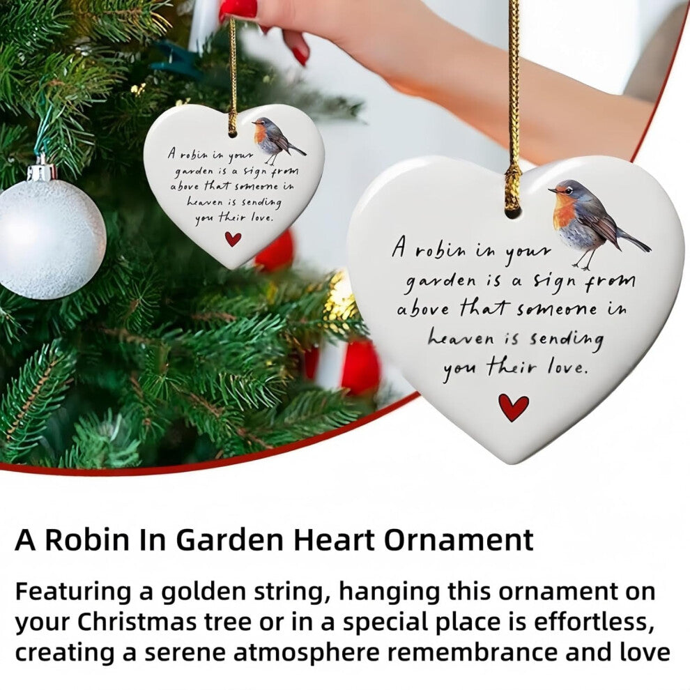 ❤️🐦 A Robin in Your Garden Heart Ornament 🐦❤️