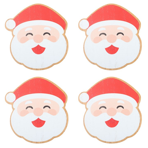 Set of 4 Santa Claus Coasters