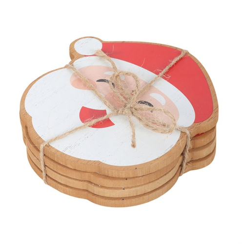 Set of 4 Santa Claus Coasters