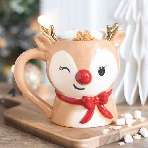 Ruby the Reindeer Mug & Fluffy Socks Gift Set