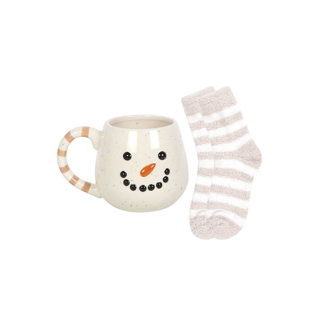 Snowman Mug & Fluffy Socks Gift Set