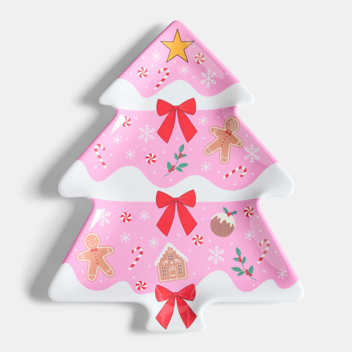 2 Pack Christmas Tree Shaped Platters