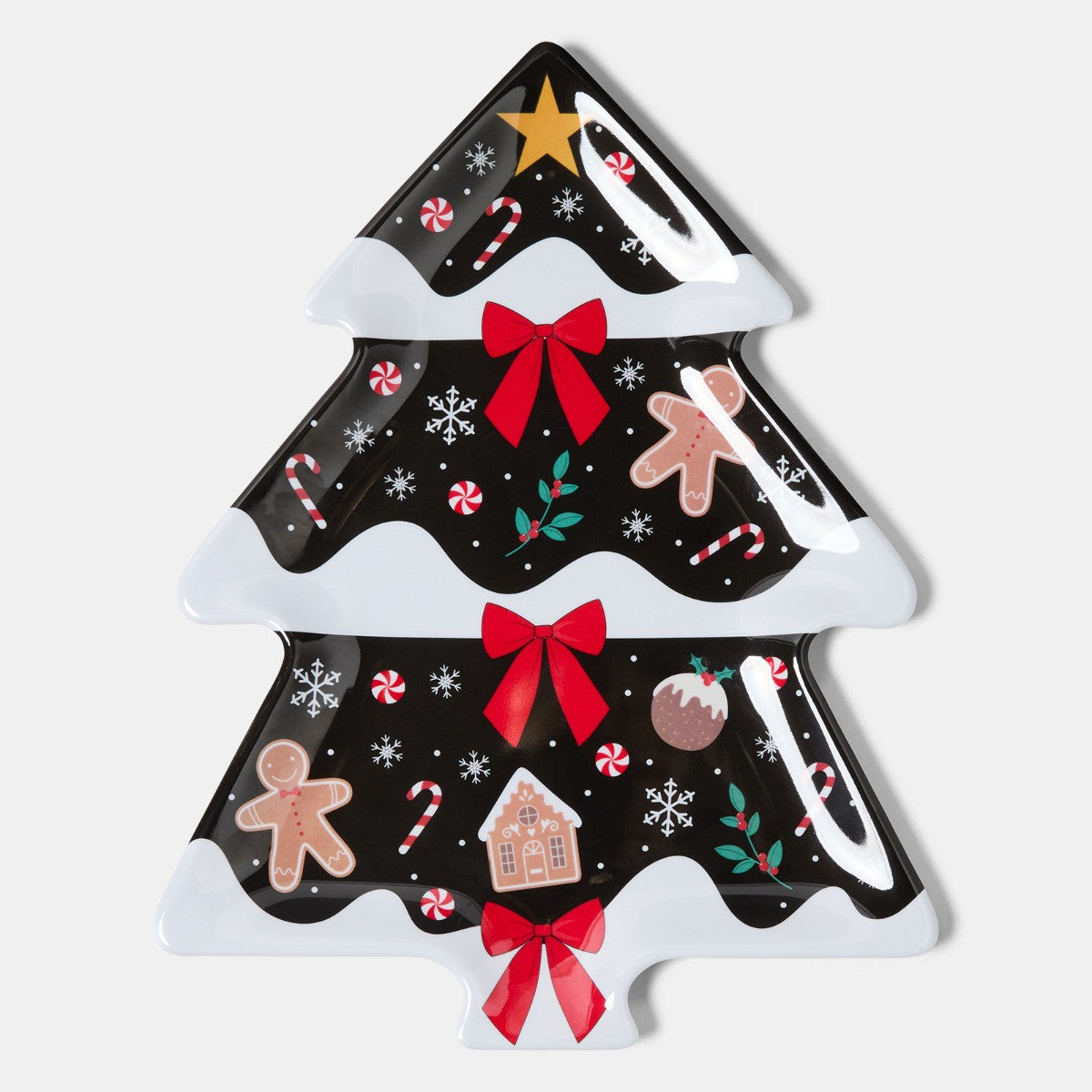 2 Pack Christmas Tree Shaped Platters