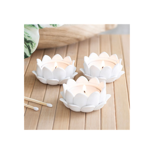 🪷✨ Set of 3 Lotus Flower Tealight Holders ✨🪷