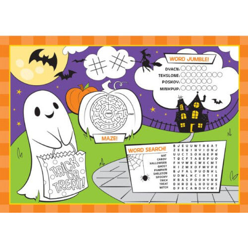HALLOWEEN ACTIVITY PLACEMATS – PACK OF 8