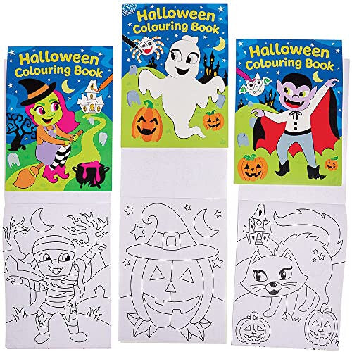HALLOWEEN MINI COLOURING BOOKS – PACK OF 12