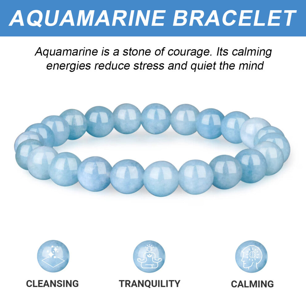 Genuine Aquamarine Crystal Bracelet