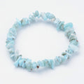 Natural Larimar Chip Bracelet
