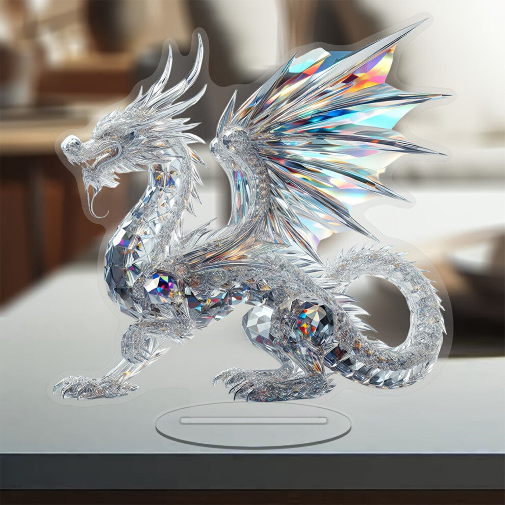 Bohemian Style Crystal Dragon 2D Acrylic Ornament